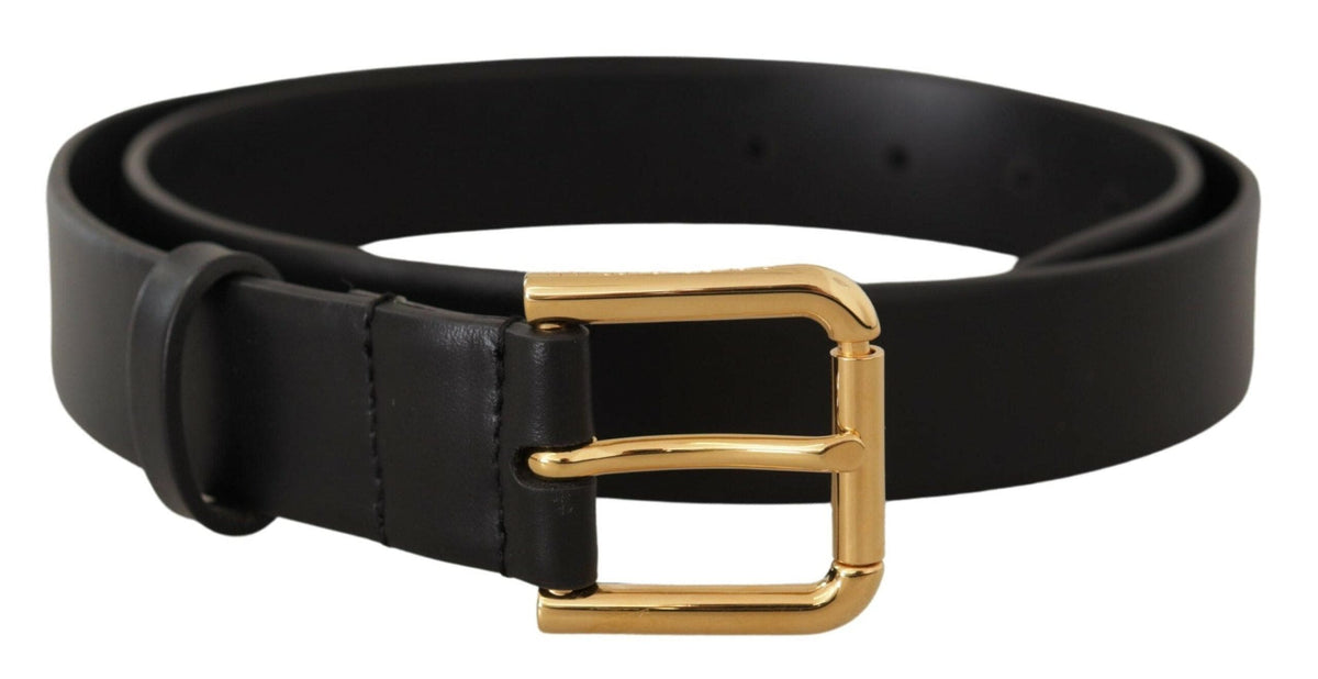 Ceinture élégante en cuir Dolce &amp; Gabbana avec boucle en métal