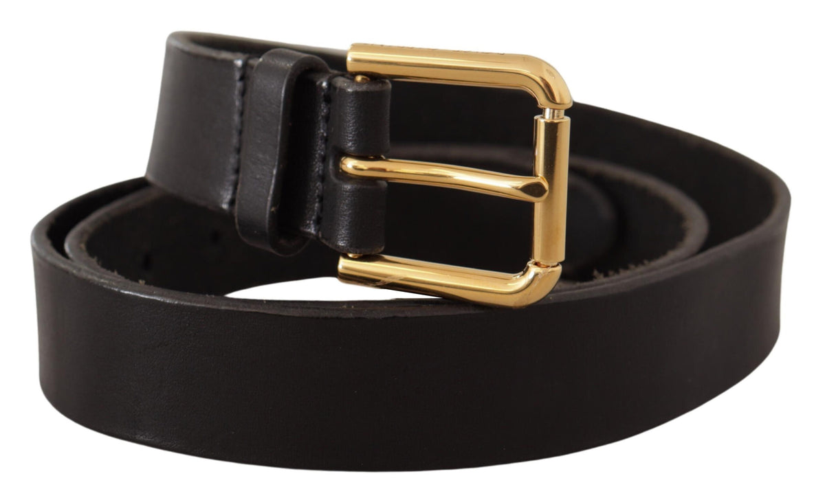 Ceinture élégante en cuir Dolce &amp; Gabbana avec boucle en métal