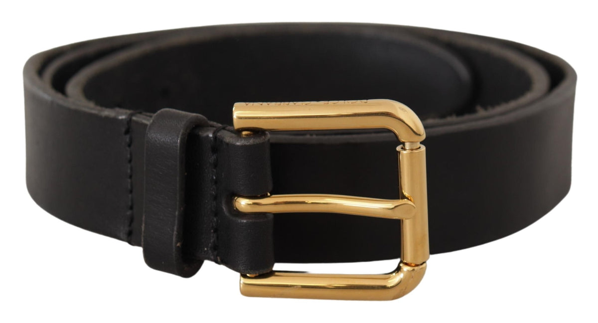 Ceinture élégante en cuir Dolce &amp; Gabbana avec boucle en métal