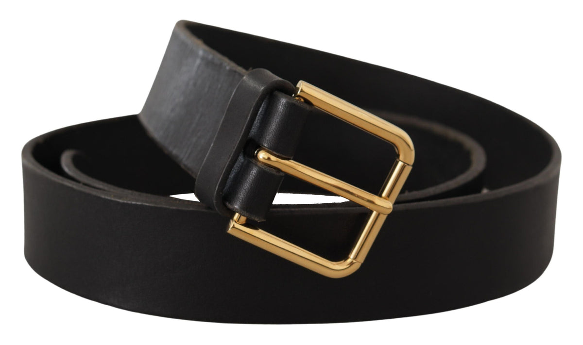 Ceinture élégante en cuir Dolce &amp; Gabbana avec boucle en métal