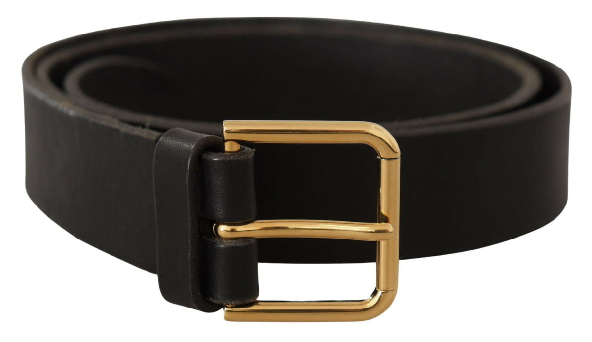 Ceinture élégante en cuir Dolce &amp; Gabbana avec boucle en métal