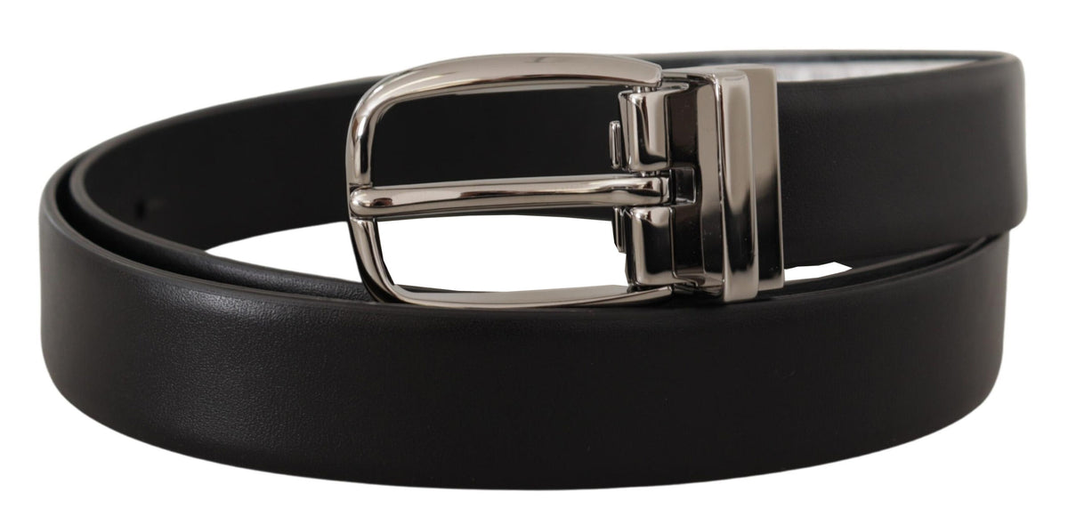 Ceinture élégante en cuir Dolce &amp; Gabbana avec boucle en métal