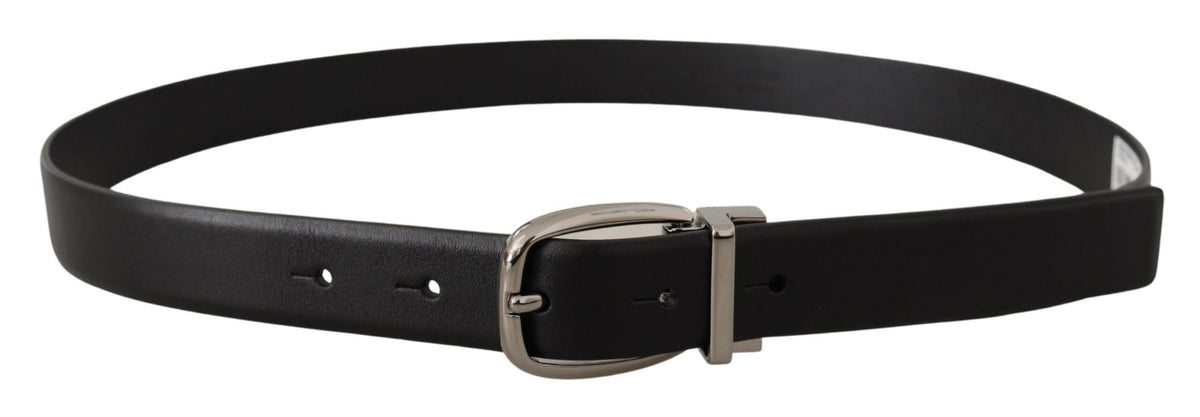 Ceinture élégante en cuir Dolce &amp; Gabbana avec boucle en métal