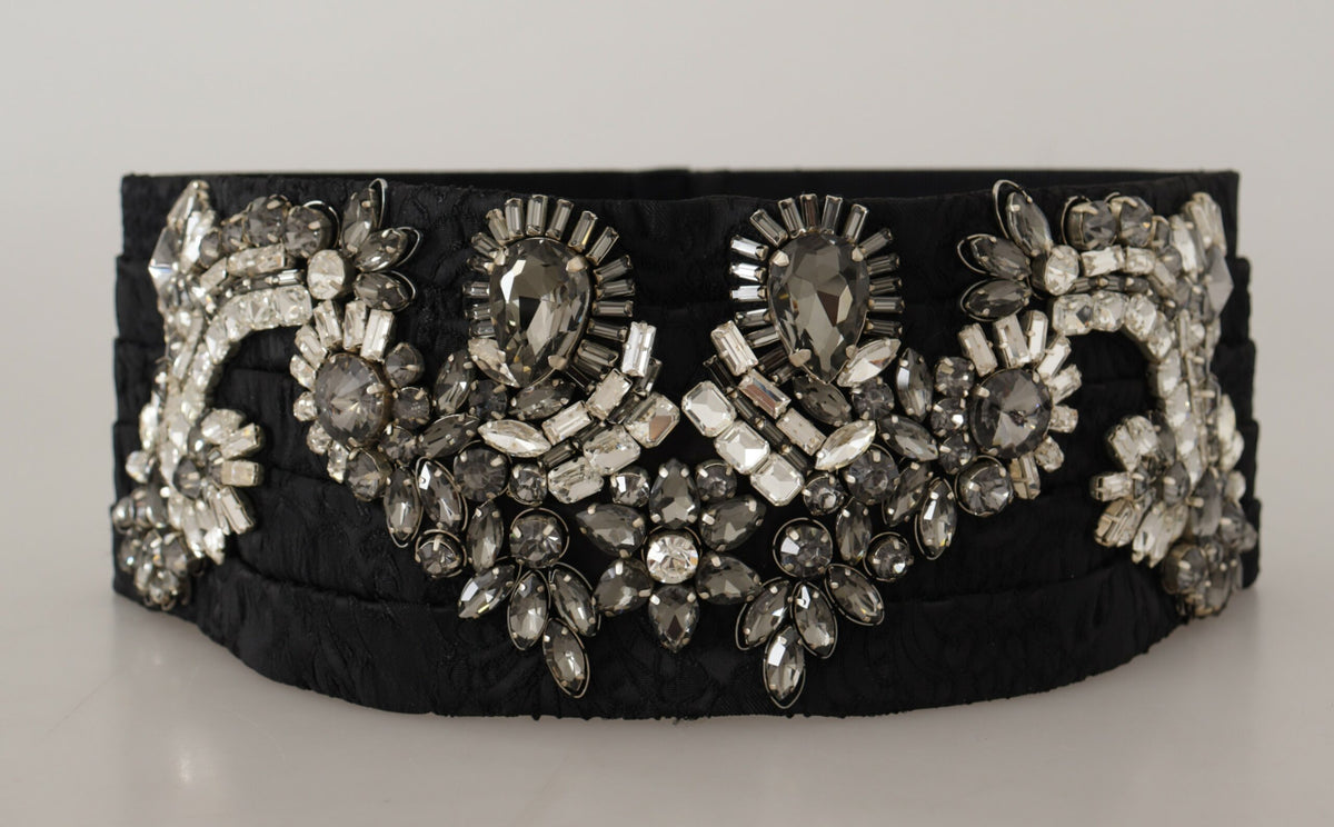 Ceinture élégante en soie ornée de strass Dolce &amp; Gabbana