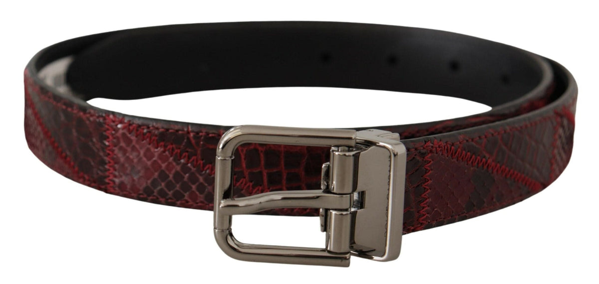 Ceinture élégante en cuir exotique rouge Dolce &amp; Gabbana