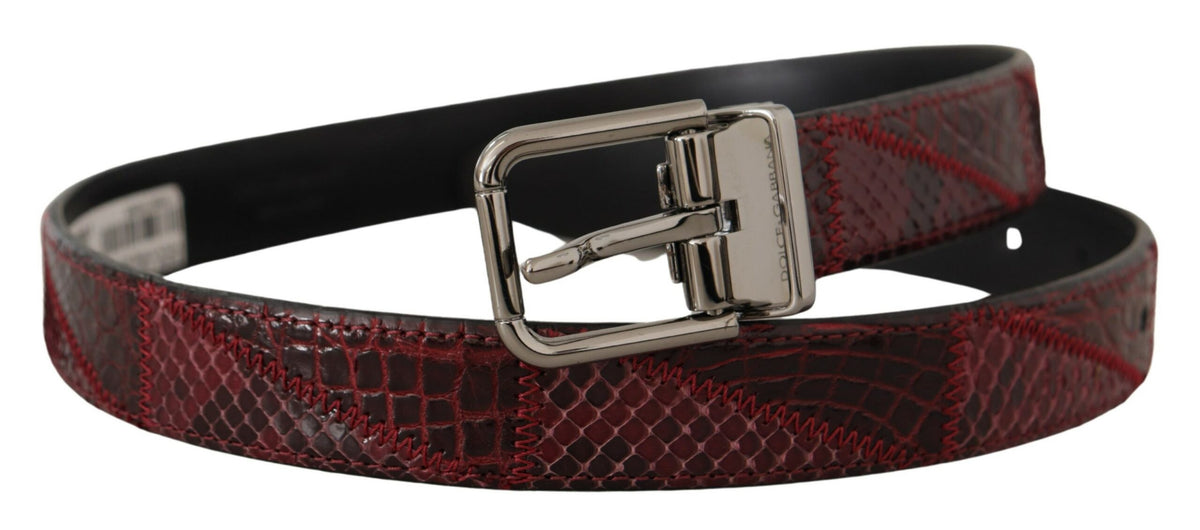 Ceinture élégante en cuir exotique rouge Dolce &amp; Gabbana