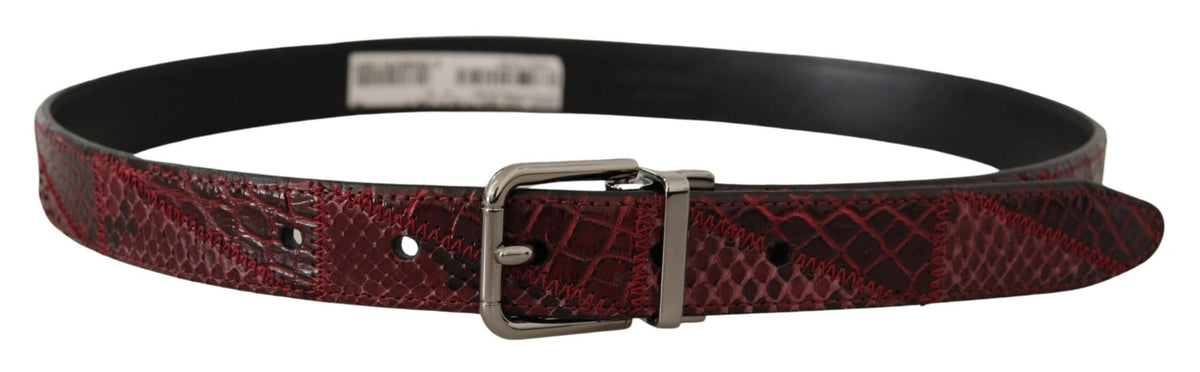 Ceinture élégante en cuir exotique rouge Dolce &amp; Gabbana