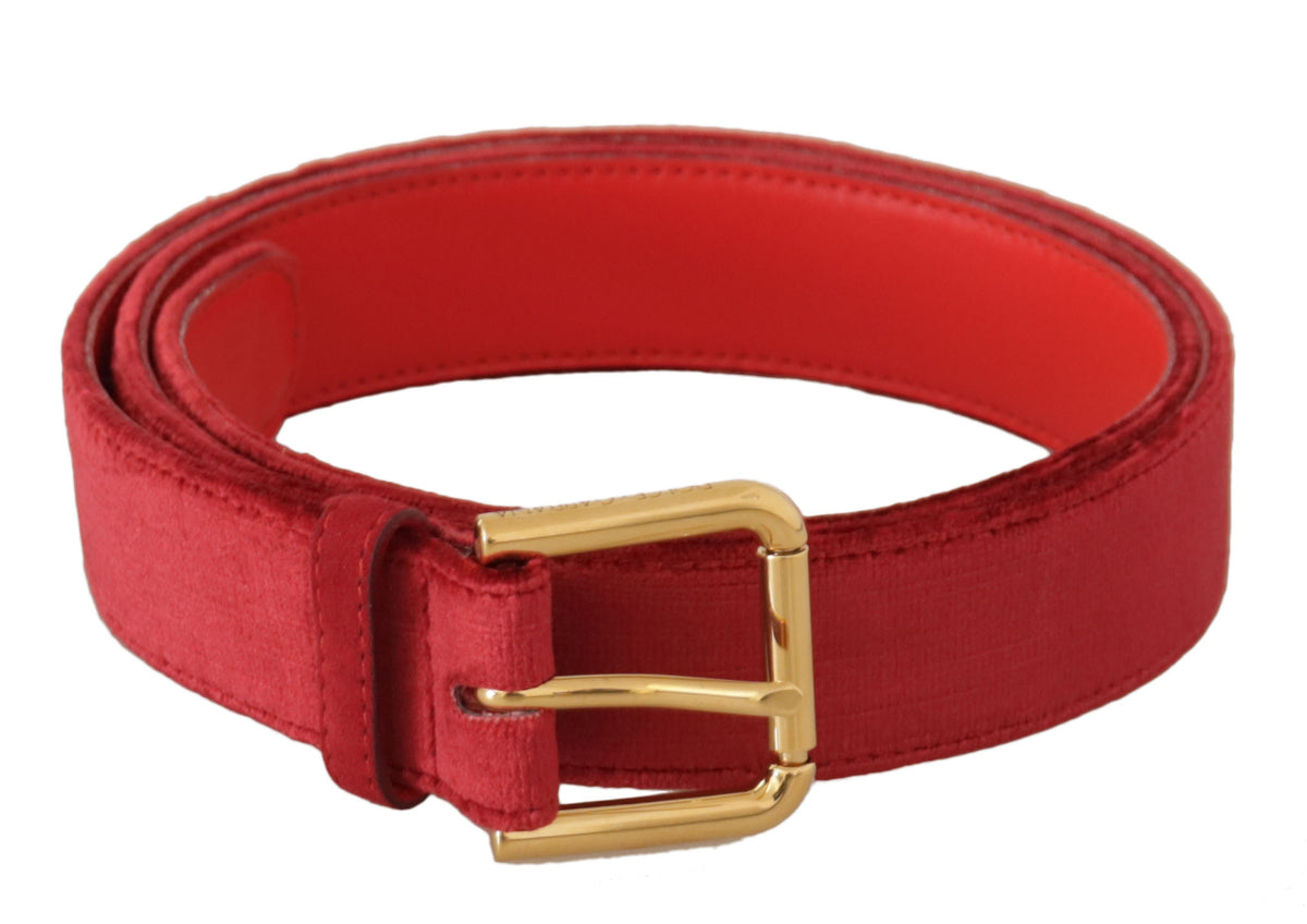 Ceinture élégante en daim rouge Dolce &amp; Gabbana