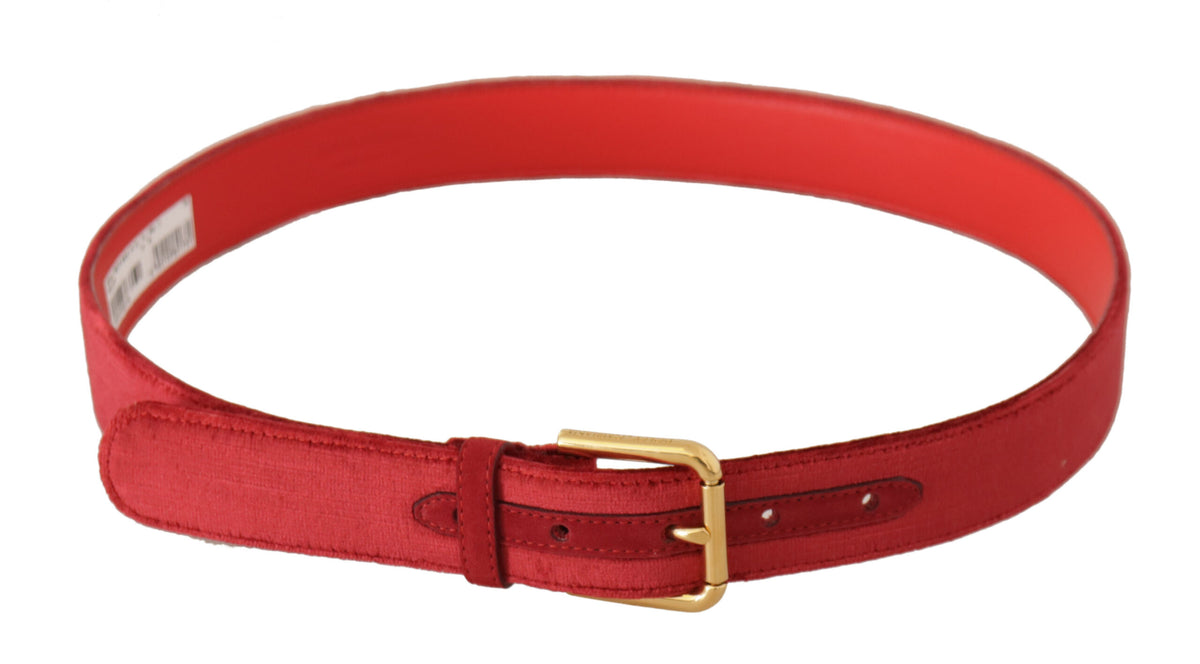 Ceinture élégante en daim rouge Dolce &amp; Gabbana