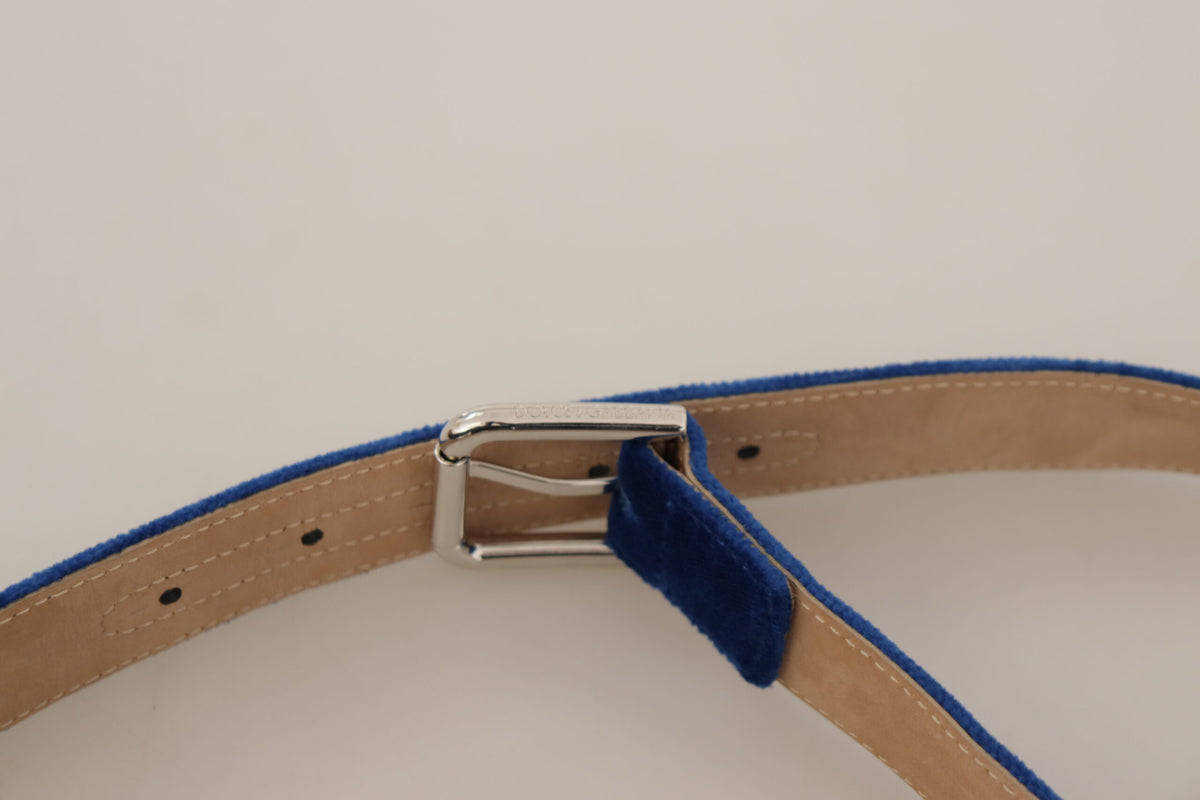 Ceinture élégante en velours avec logo en métal Dolce &amp; Gabbana