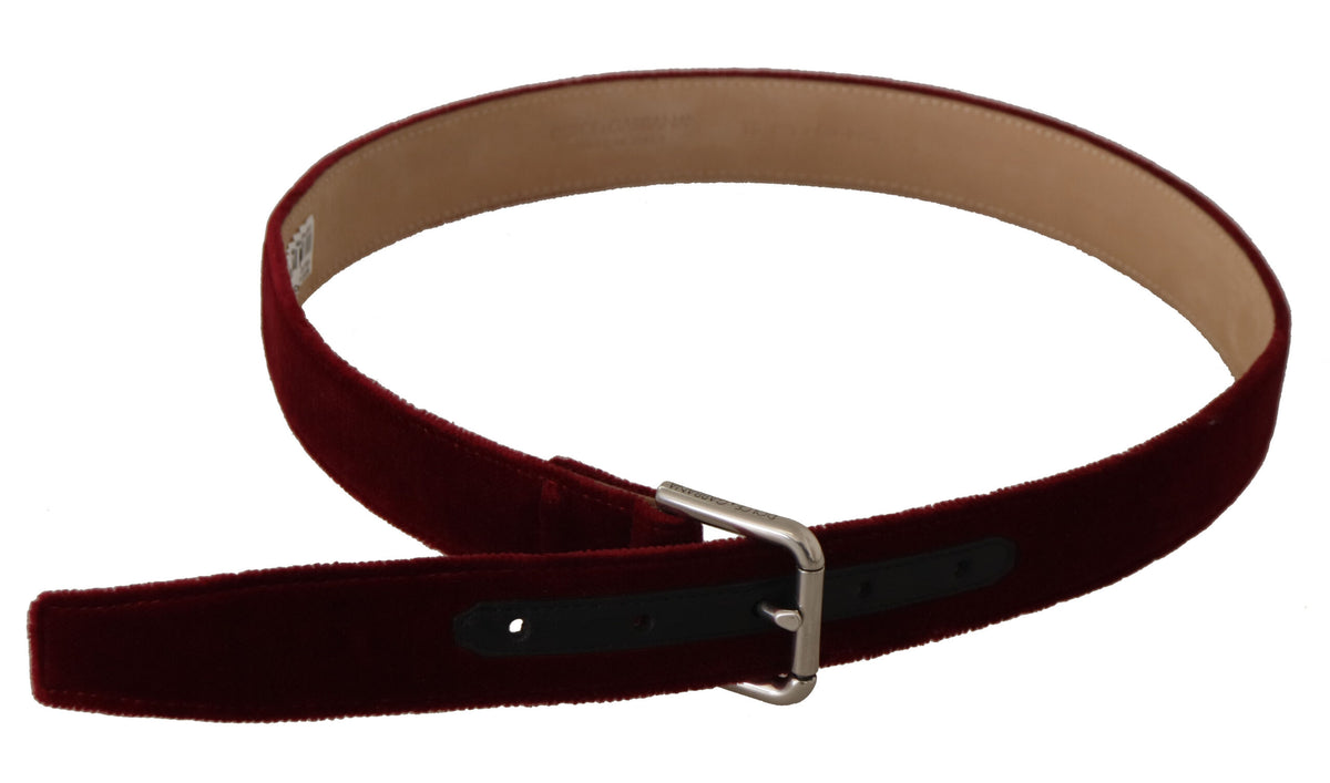 Ceinture élégante en velours avec logo gravé Dolce &amp; Gabbana