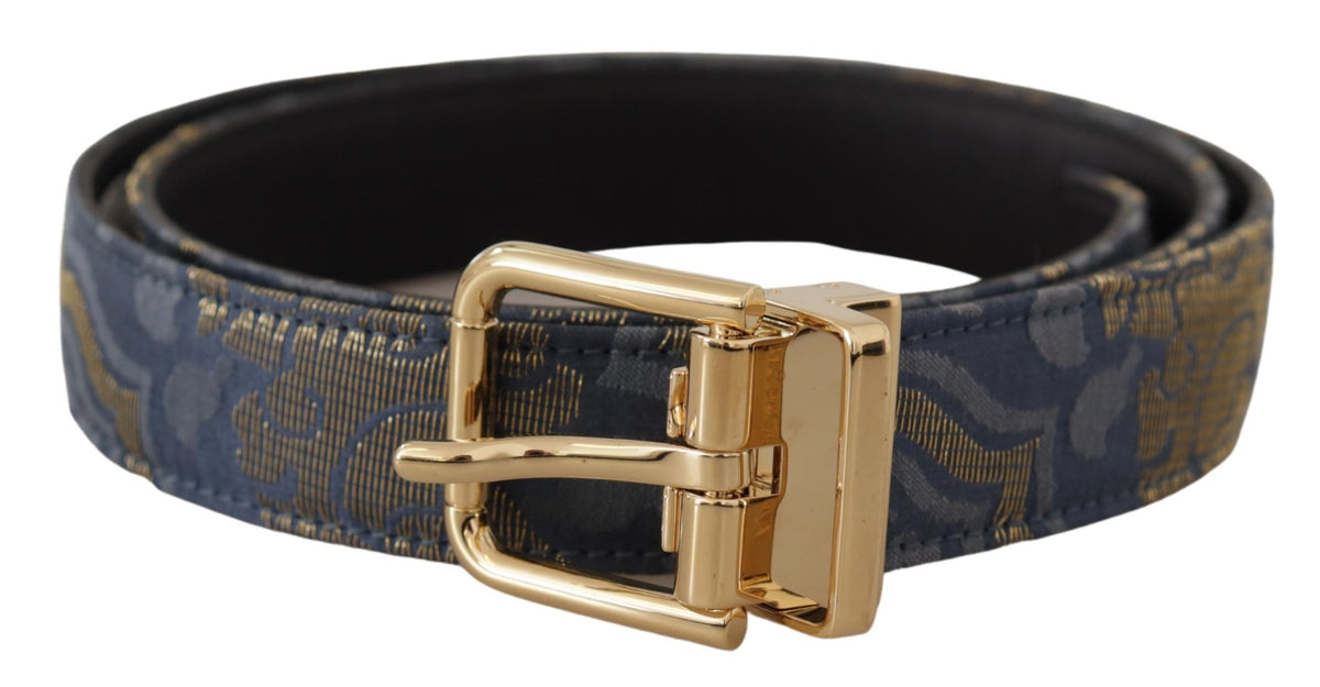 Ceinture élégante en cuir bleu marine Dolce &amp; Gabbana