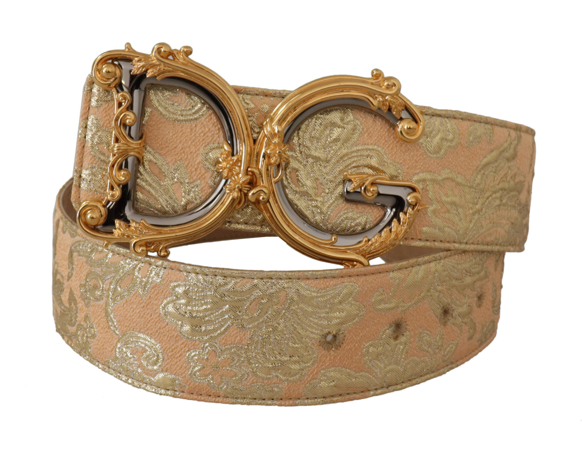 Ceinture élégante en cuir Dolce &amp; Gabbana avec boucle à logo