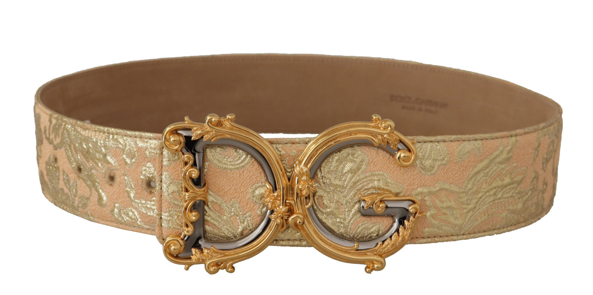 Ceinture élégante en cuir Dolce &amp; Gabbana avec boucle à logo