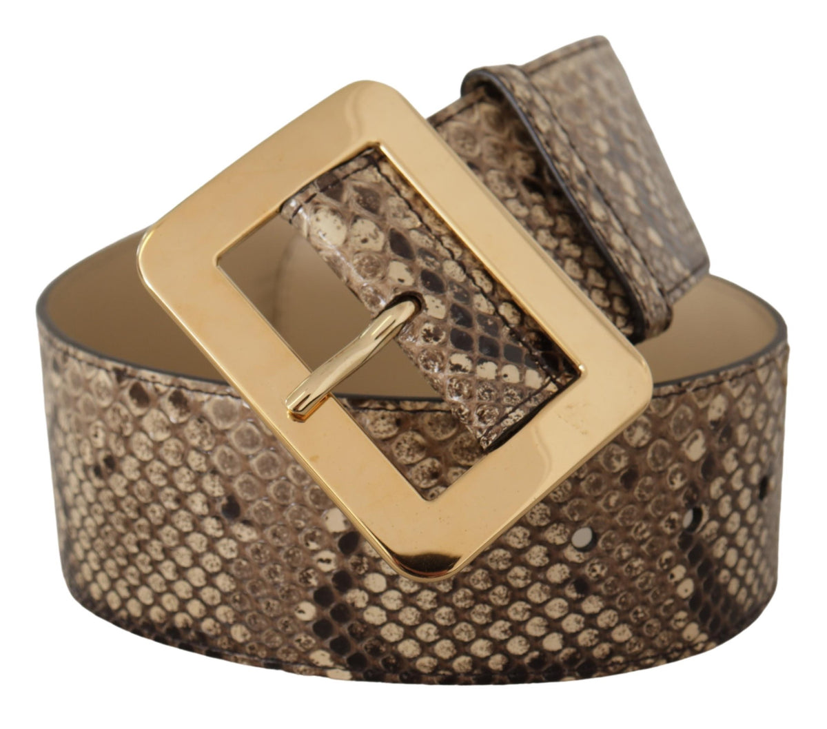 Ceinture élégante en cuir Dolce &amp; Gabbana avec boucle gravée