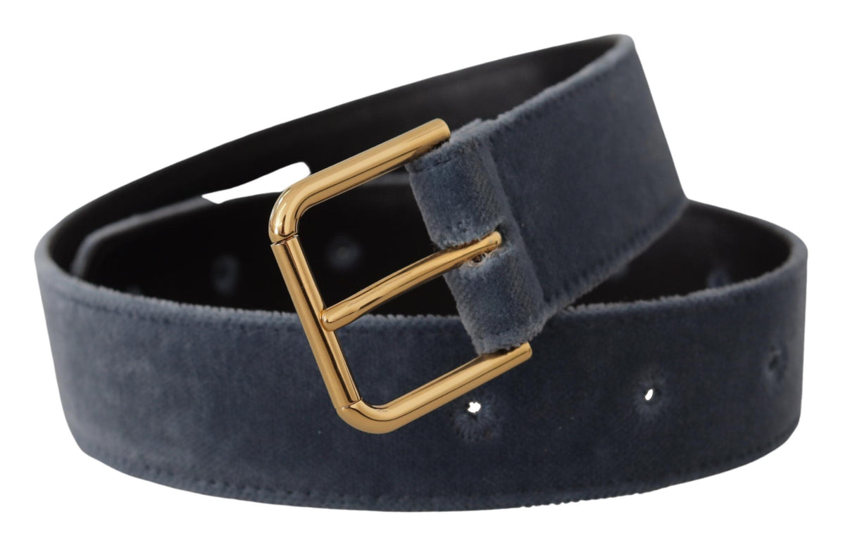 Ceinture élégante en velours bleu marine Dolce &amp; Gabbana