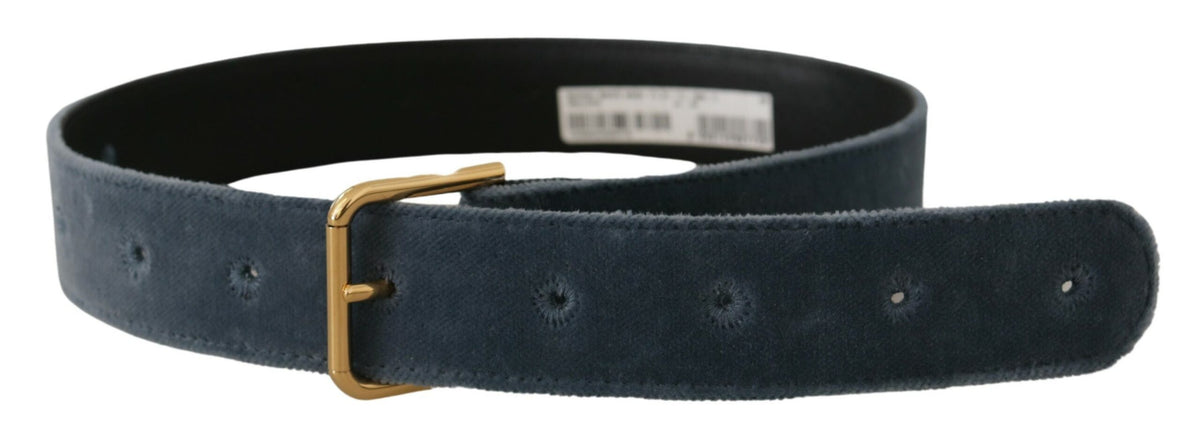 Ceinture élégante en velours bleu marine Dolce &amp; Gabbana