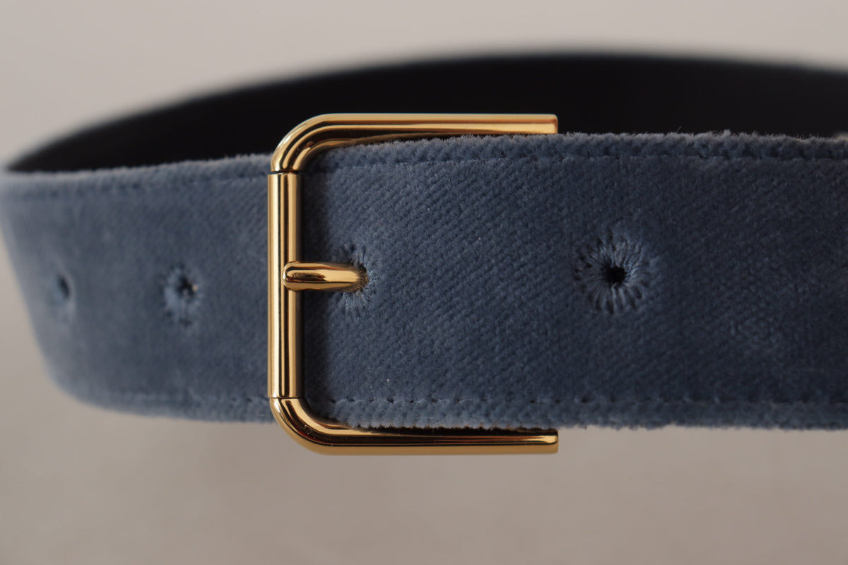 Ceinture élégante en velours bleu marine Dolce &amp; Gabbana