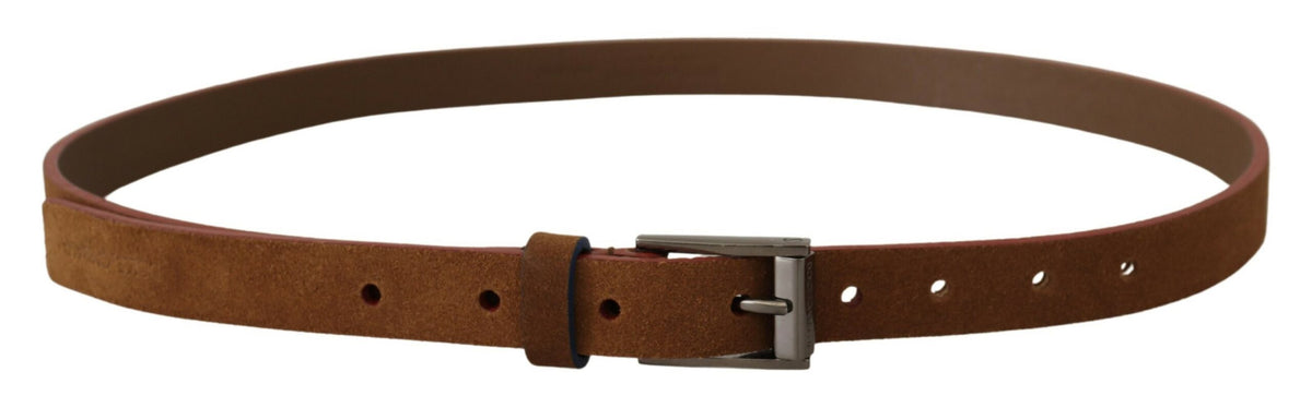 Ceinture en daim chic Dolce &amp; Gabbana avec boucle gravée du logo