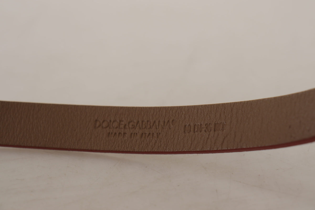 Ceinture en daim chic Dolce &amp; Gabbana avec boucle gravée du logo