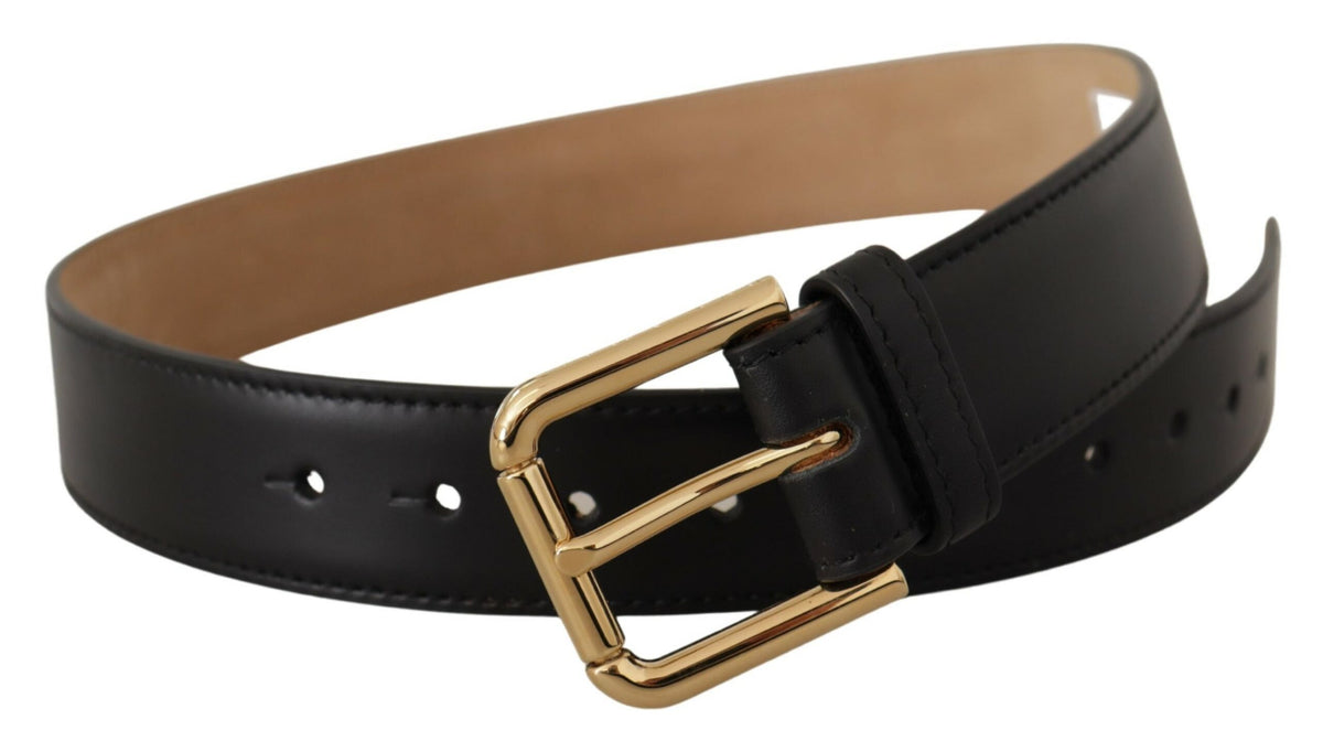 Ceinture élégante en cuir Dolce &amp; Gabbana avec boucle à logo