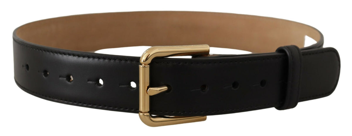 Ceinture élégante en cuir Dolce &amp; Gabbana avec boucle à logo