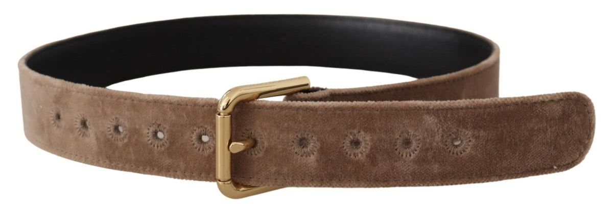 Ceinture élégante à boucle en velours avec logo Dolce &amp; Gabbana