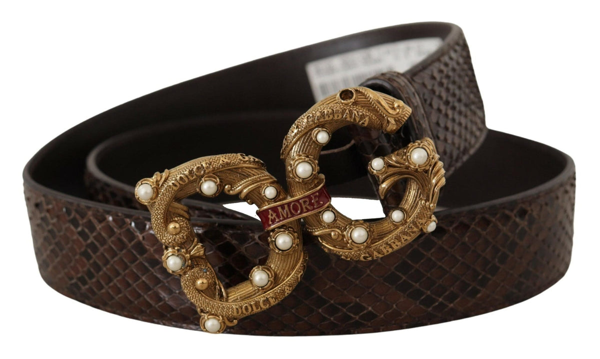 Ceinture élégante en cuir de serpent Dolce &amp; Gabbana