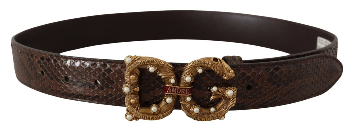 Ceinture élégante en cuir de serpent Dolce &amp; Gabbana