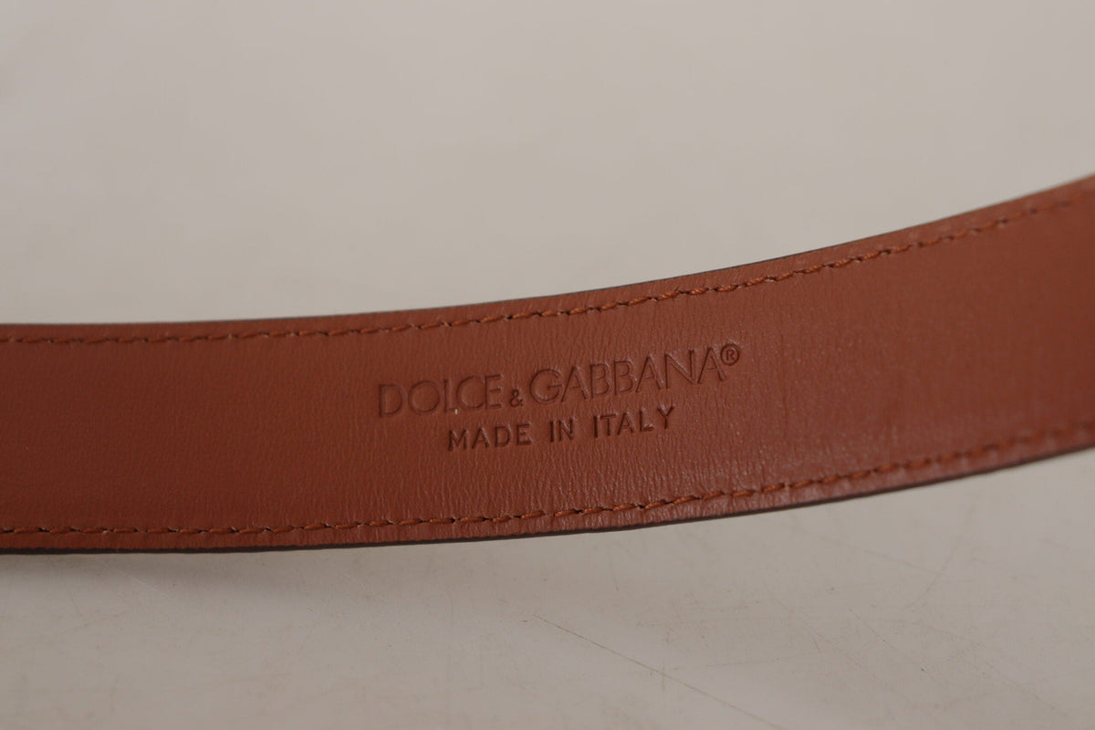 Cinturón elegante de piel grabada de Dolce &amp; Gabbana: estilo atemporal