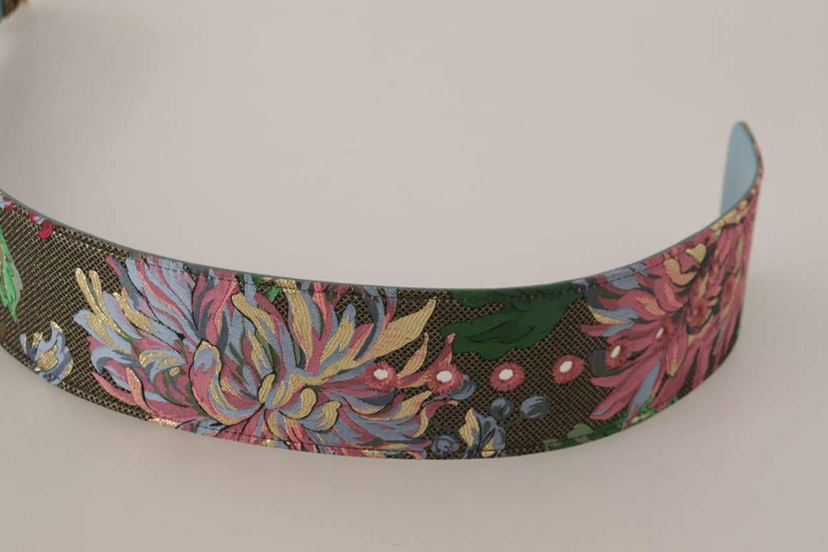 Ceinture à boucle logo en cuir multicolore Dolce &amp; Gabbana