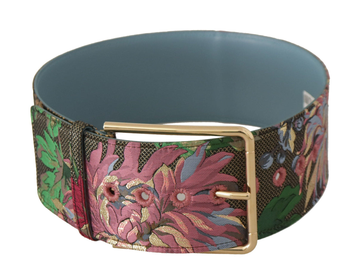 Ceinture à boucle logo en cuir multicolore Dolce &amp; Gabbana