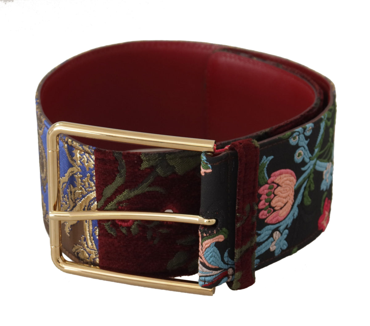 Ceinture en cuir multicolore avec logo gravé Dolce &amp; Gabbana