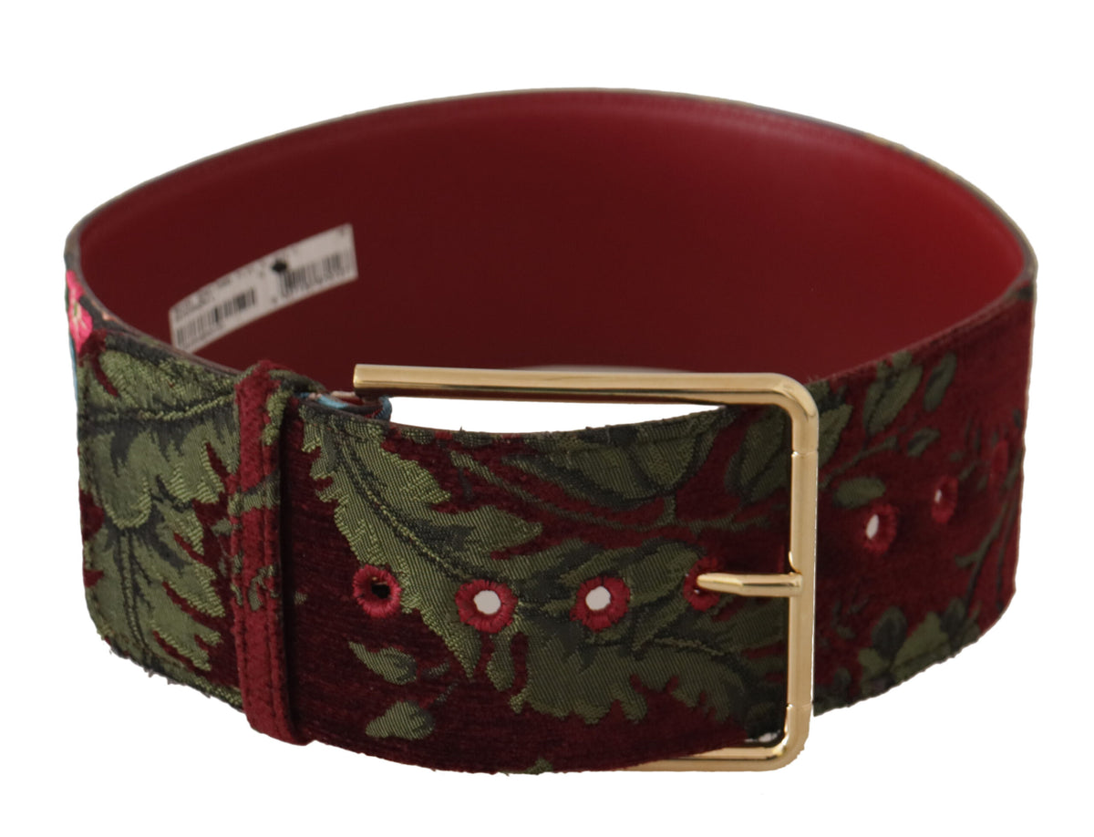 Ceinture en cuir multicolore avec logo gravé Dolce &amp; Gabbana