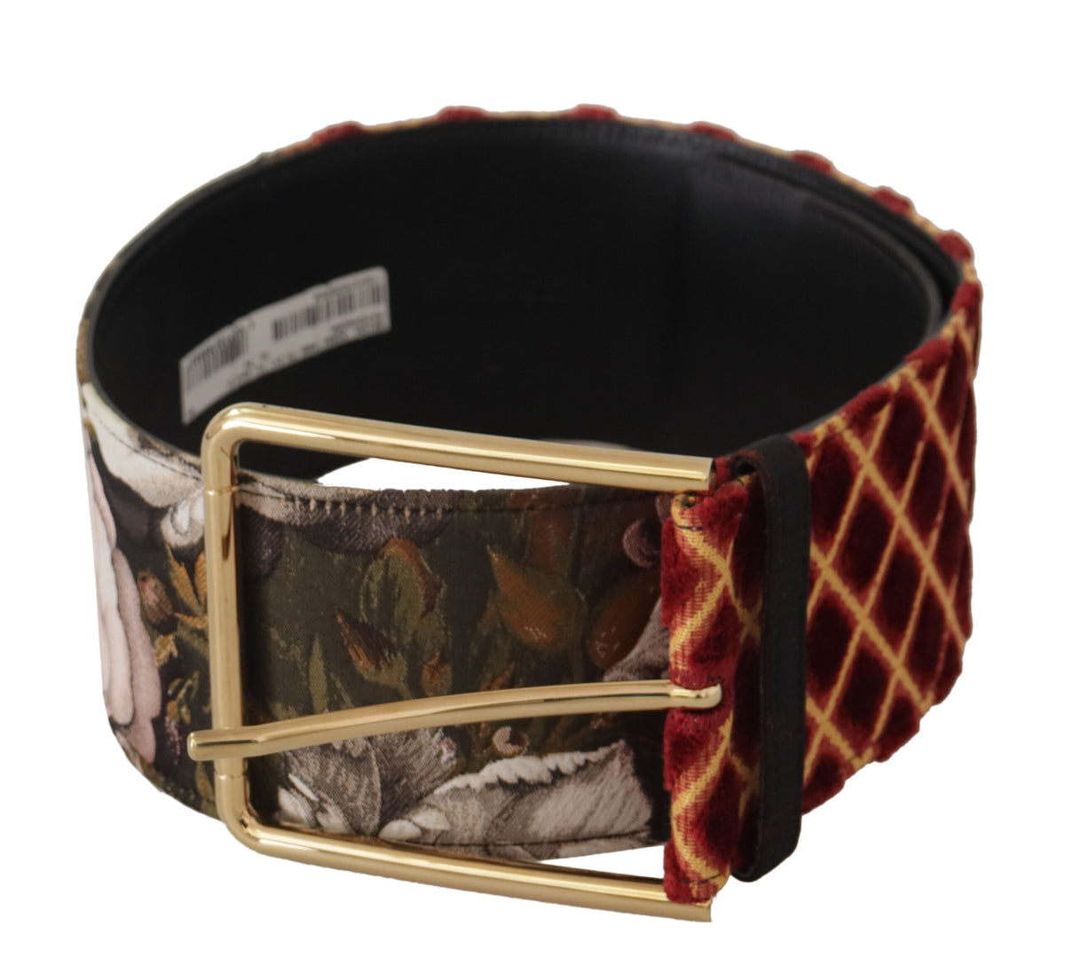 Ceinture en cuir multicolore avec logo gravé Dolce &amp; Gabbana