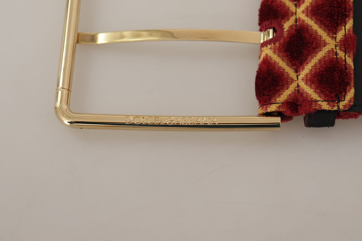 Ceinture en cuir multicolore avec logo gravé Dolce &amp; Gabbana