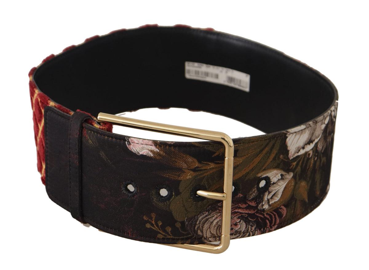 Ceinture en cuir multicolore avec logo gravé Dolce &amp; Gabbana