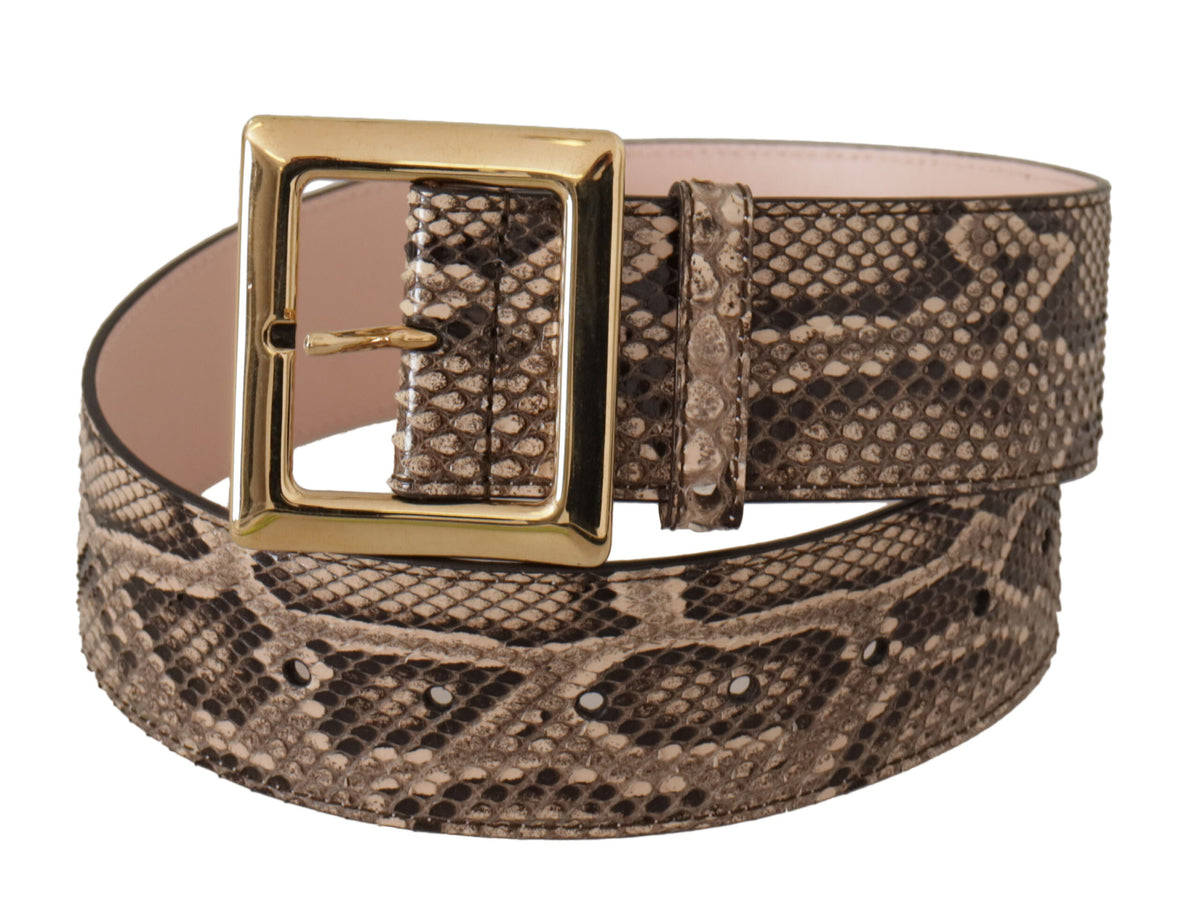 Ceinture élégante en cuir Dolce &amp; Gabbana avec boucle à logo