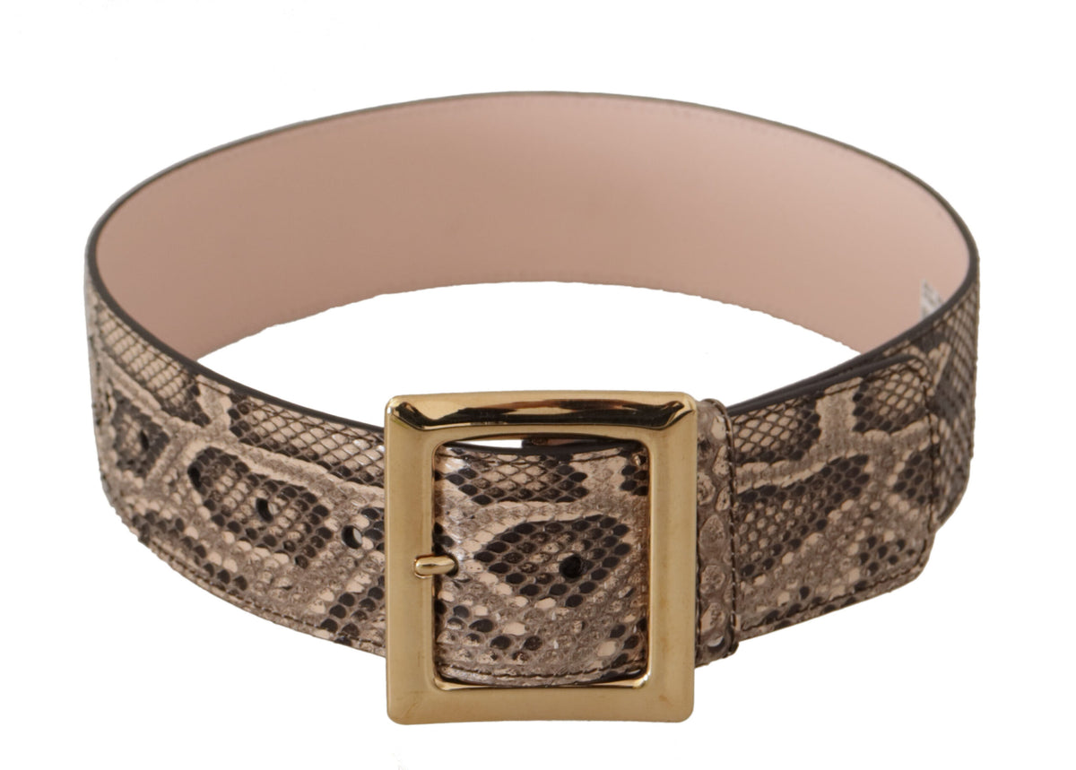 Ceinture élégante en cuir Dolce &amp; Gabbana avec boucle à logo