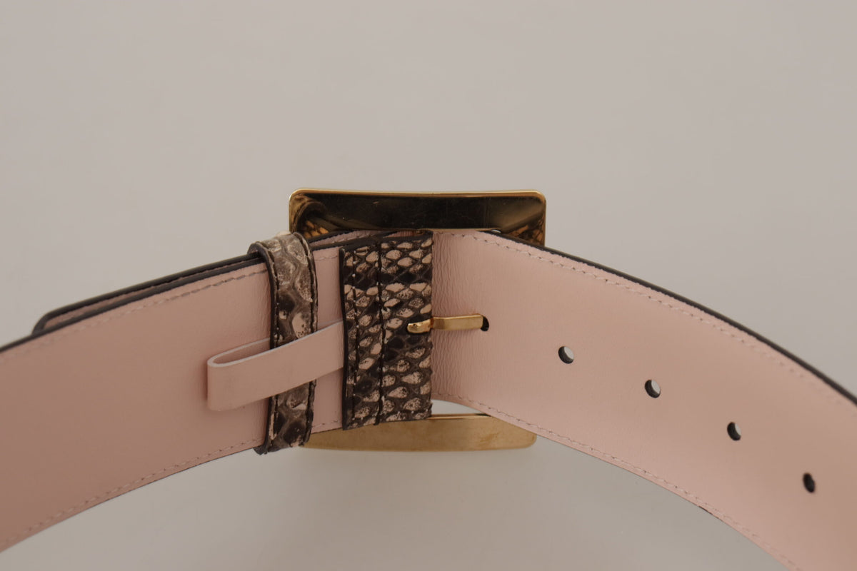 Ceinture élégante en cuir Dolce &amp; Gabbana avec boucle à logo