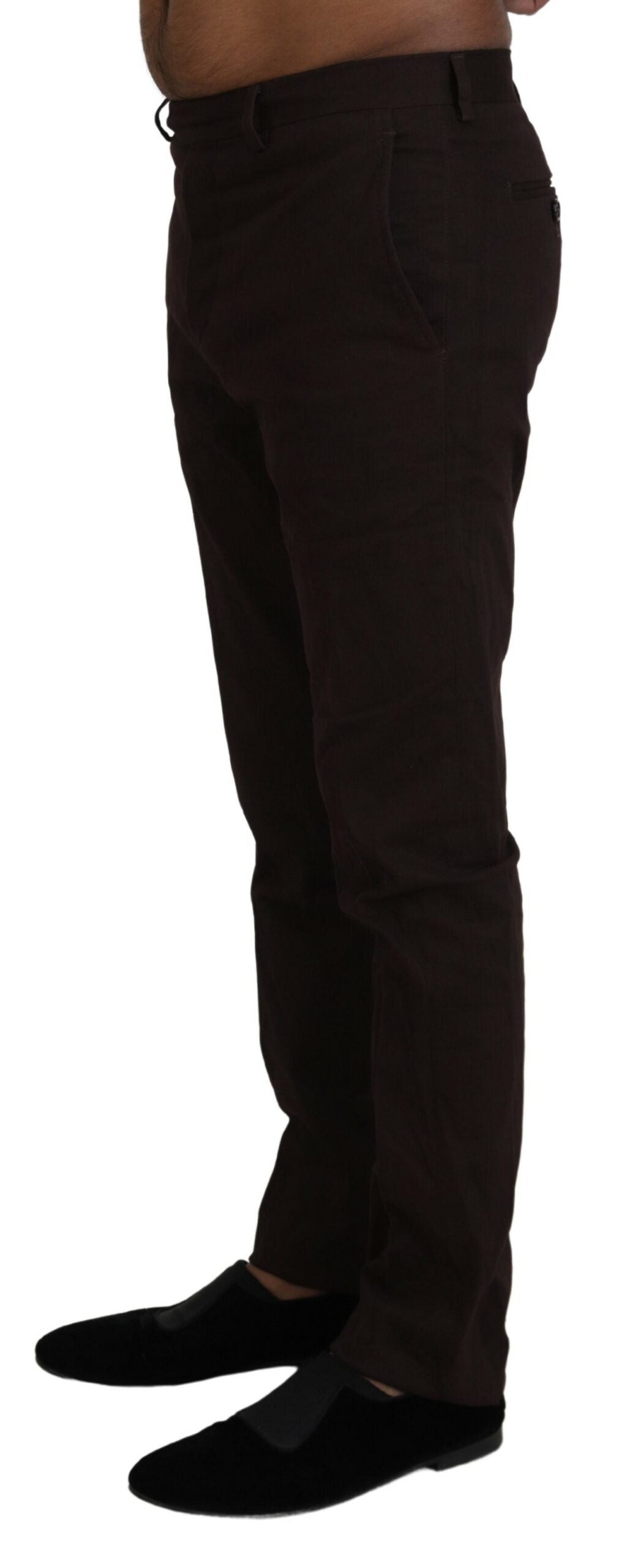 Pantalon élégant en coton mélangé marron BENCIVENGA