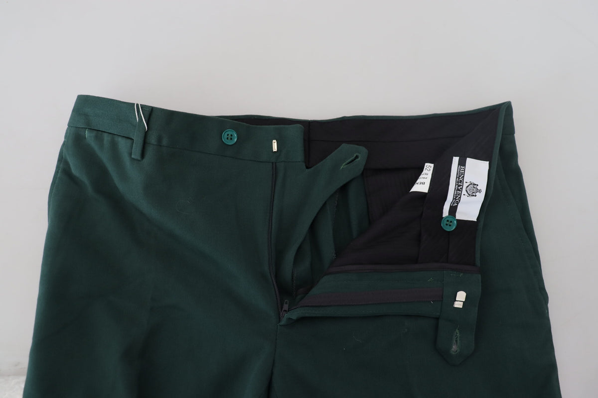 BENCIVENGA Pantalon chino élégant vert foncé