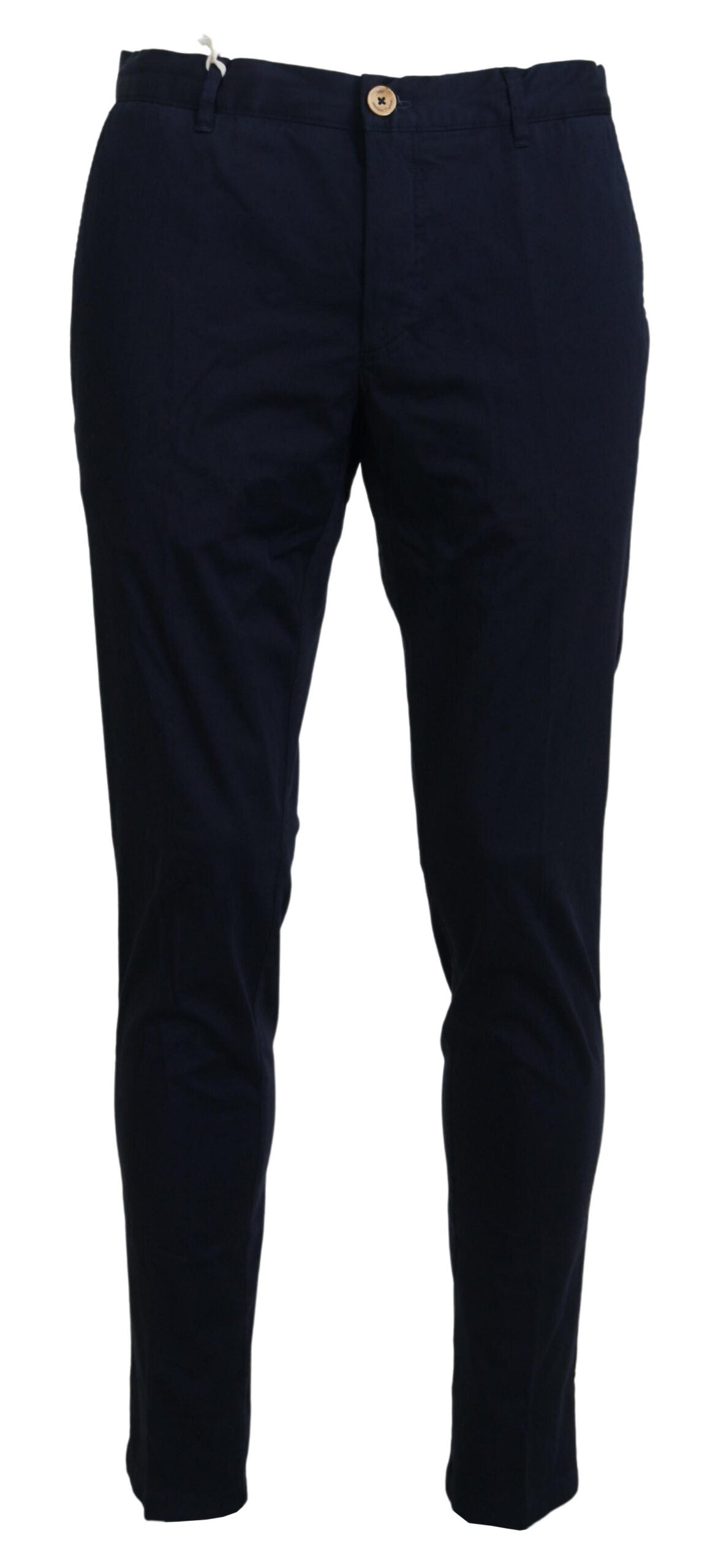 Domenico Tagliente Pantalon chino slim bleu foncé élégant