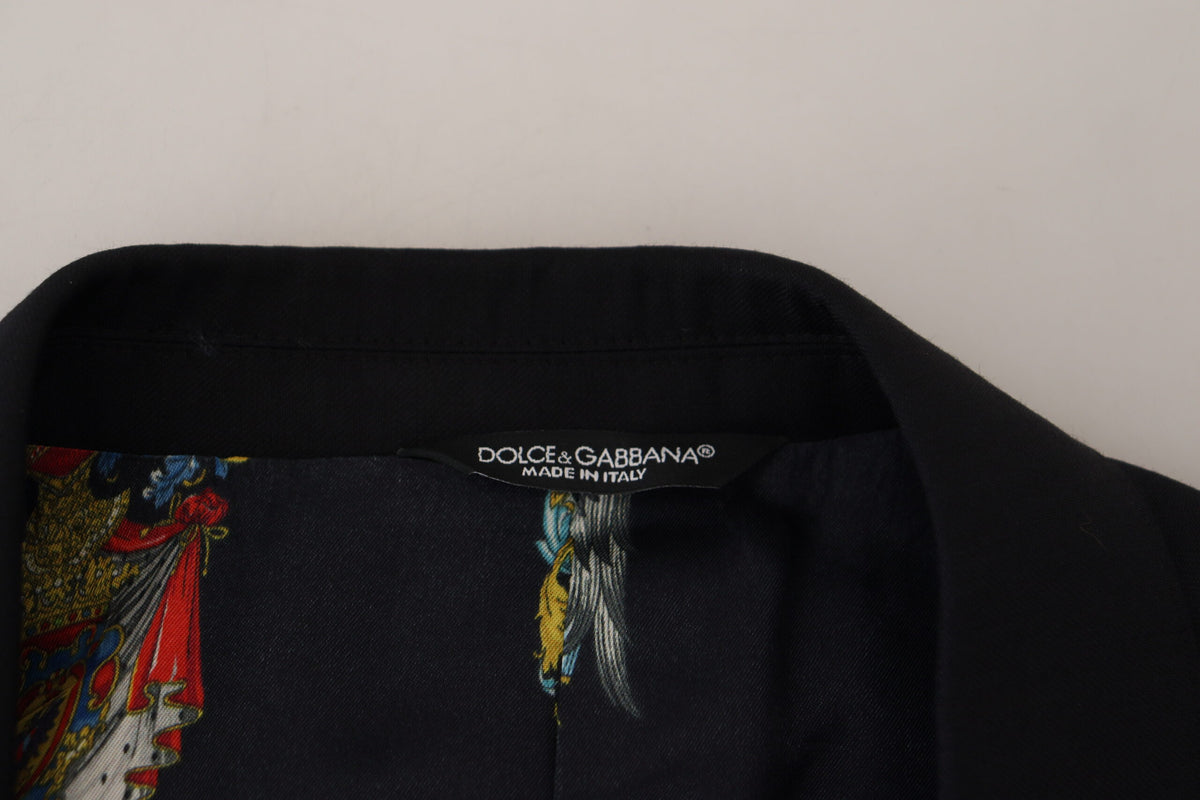 Blazer élégant en laine Martini noire Dolce &amp; Gabbana