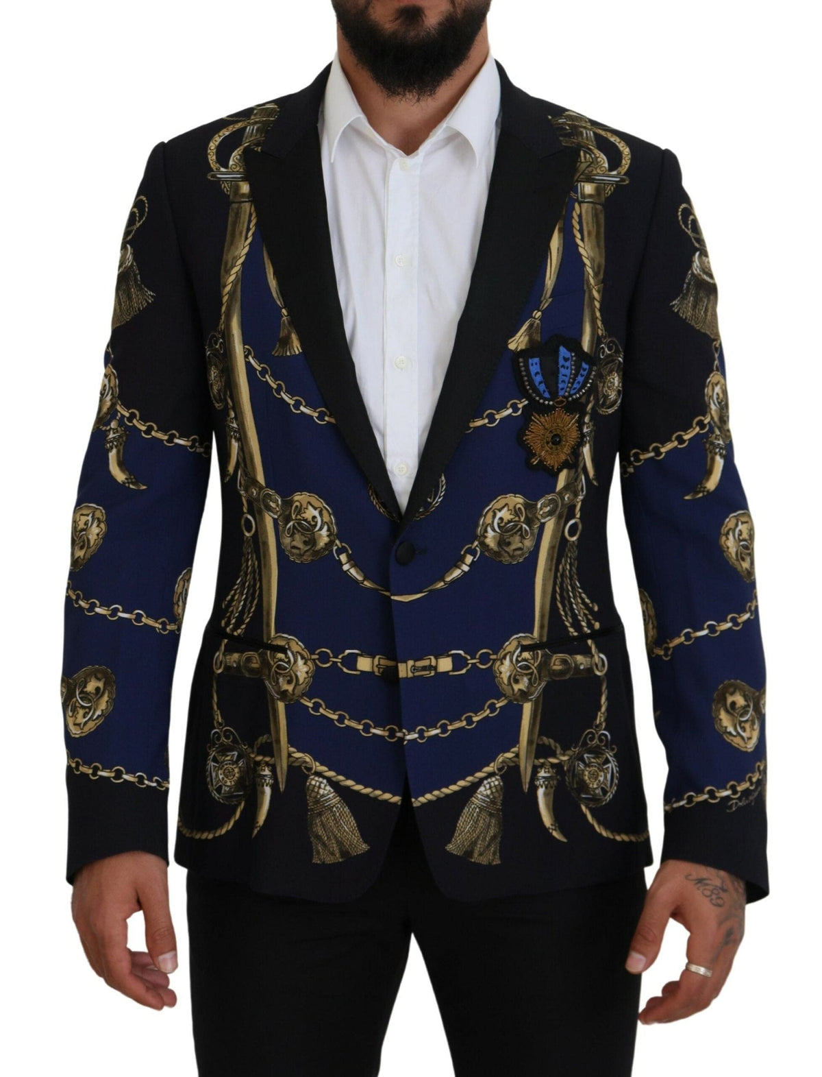 Blazer Martini multicolore élégant de Dolce &amp; Gabbana