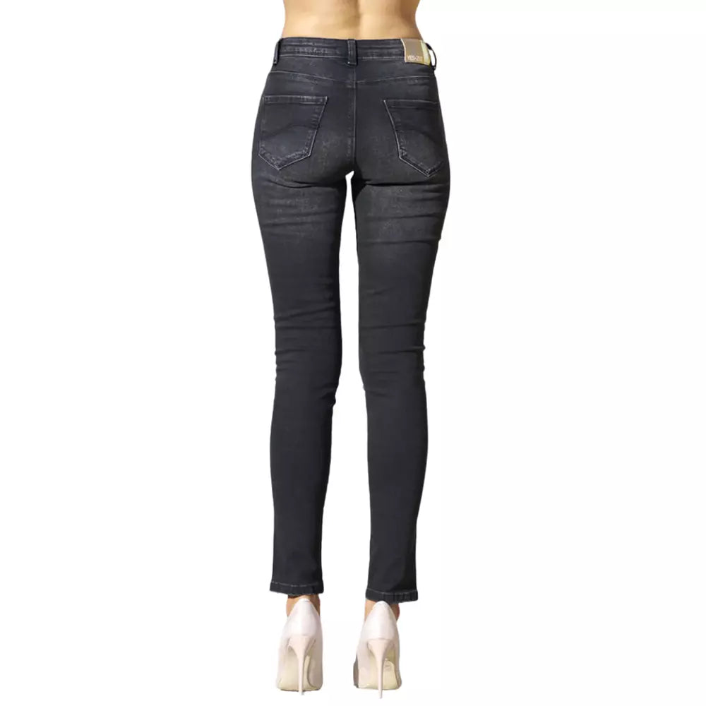 Jean skinny taille moyenne noir Yes Zee Chic