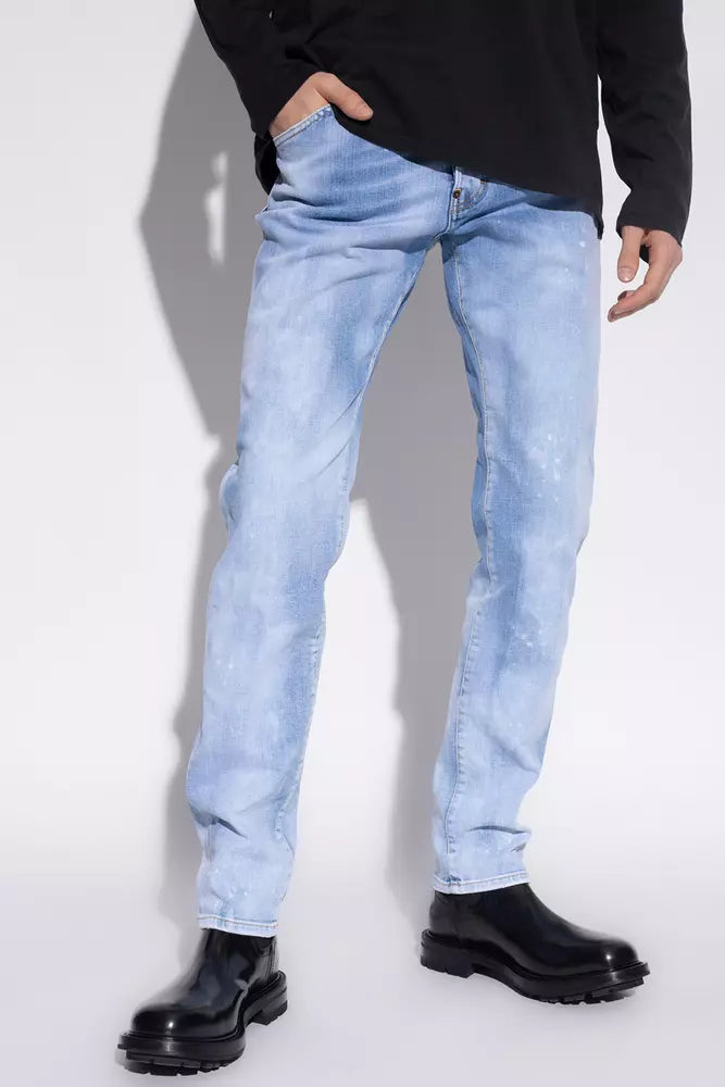 Vaqueros con salpicaduras en azul claro Cool Guy de Dsquared²