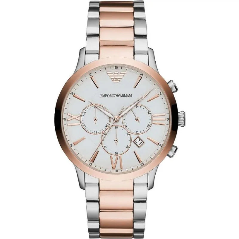 Montre bicolore élégante Emporio Armani pour homme