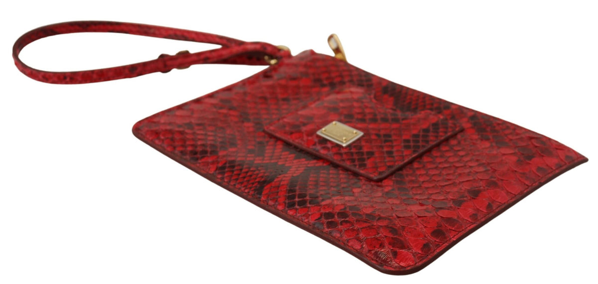 Elegante clutch Ayers Snake de piel roja de Dolce &amp; Gabbana