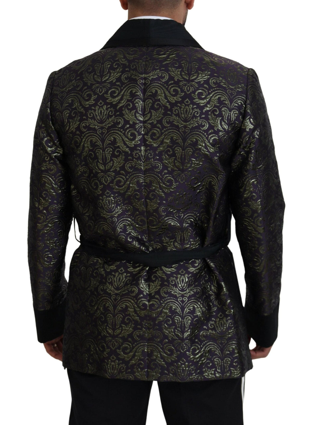 Veste-robe en jacquard doré Dolce &amp; Gabbana